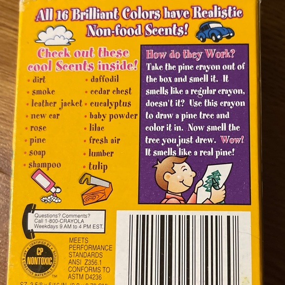 Vintage Magic Scent Crayola Scented Crayons 16 count With Original Box 1995 - Picture 2 of 3